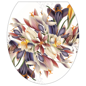 Сиденье для унитаза мягкое (орхидея) "Сантис" Россия (1)