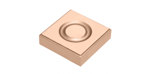 Квадрат (Розетка) эмаль слон.кость d 54мм(для двери) пат.капучино (8) (Ivory) 