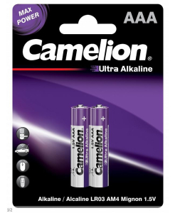 Батарейка Camelion Ultra BL2 LR03 2 шт (LR03-BP2UT, мизинч. ААА 1.5В) (10)