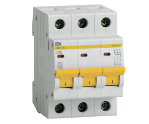 Автоматический выключатель 3P 40А C ВА47-29 4.5кА IEK