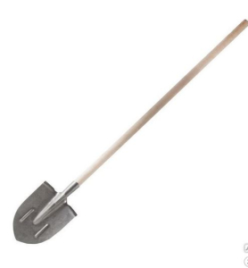 Лопата копальная остроконечная БРОНЯ (рельсовая сталь) с черенком в/с
