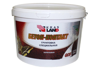 Грунтовка Krasland G 05 Бетон-контакт1 Красный 12кг (1)