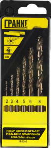Набор сверл по мет HHS-Co 6 шт ГРАНИТ (25)