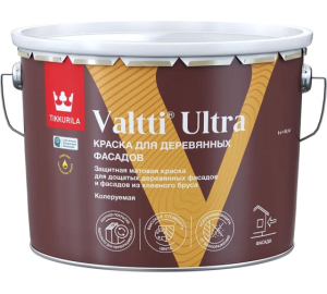 Краска для деревянных фасадов VALTTI ULTRA A мат 9л (1)