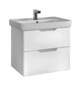 Тумба Q80 подвесная + ум. Q80, белый лак (1)