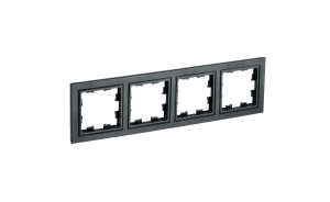 Черный рамка 4 поста РУ-4-БрЧ