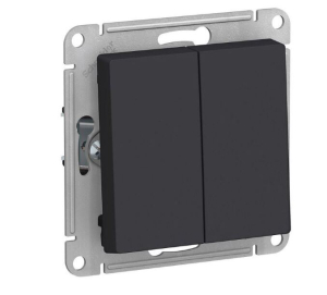 Карбон переключатель проходной 2-кл. СП AtlasDesign 10А IP20 10AX механизм SE ATN001065 (5)