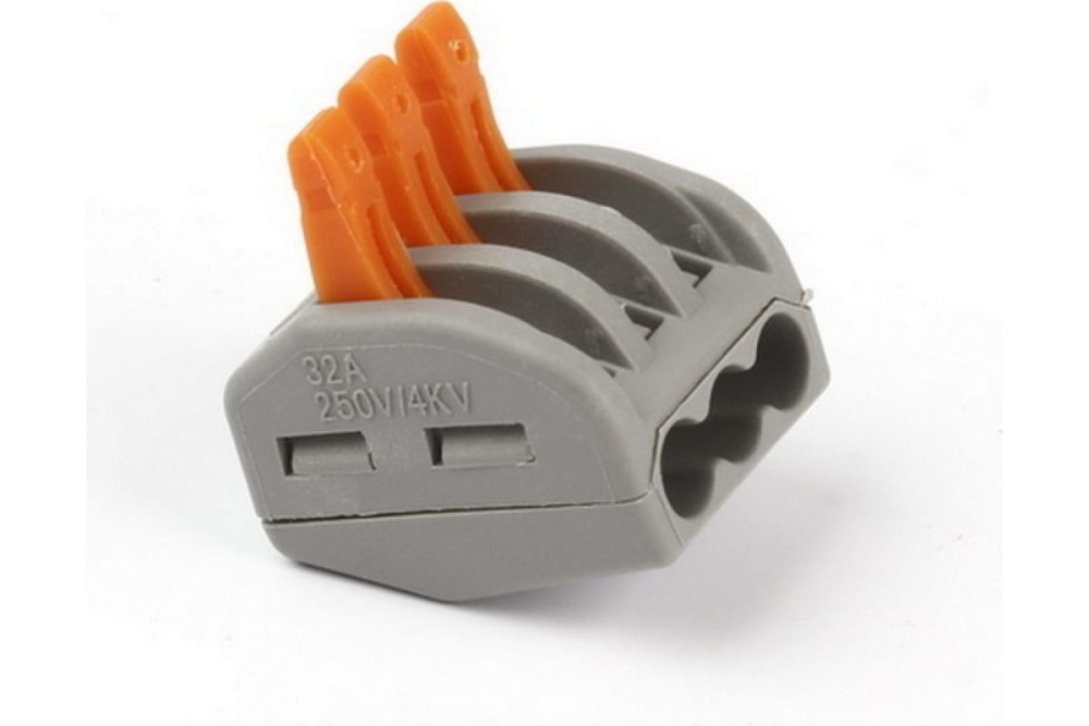 Строительно монтажные клеммы с рычагами 3 отверстия ( 12шт/кор100уп)