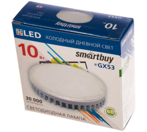 Лампа светодиодная 10Вт 6000K GX53 Smartbuy(_100_)