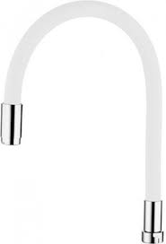 Излив гибкий для кухонного смесителя силиконовый, белый , MP-У (2)