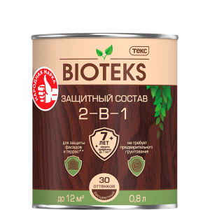 Защитный Состав 2-в-1 BIOTEKS сосна 0,8л (14)