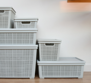 Корзинка "Лён" 35,0л 568*400*203мм с/кр Серый (8) АП 476