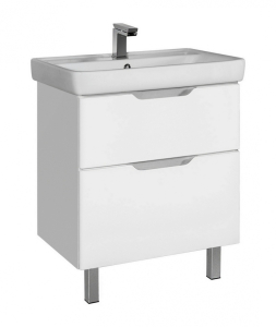 Тумба Q Plus 60 подвесная/напольная + ум. Q60/Тигода 60 белый лак (1)