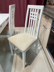 Стул Ла Скала белый глянец/грета беж