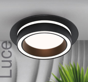 Светильник точечный круглый Чёрный под лампу GX53 IP20 LUCE WOLTA