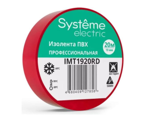 Изолента ПВХ 0.13х19мм (рул.20м) красн. SE IMT1920RD