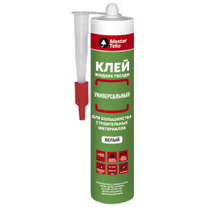 Клей полимерный Жидкие Гвозди MasterTeks 90 кг/м2 универсальный 440 гр белый (12)