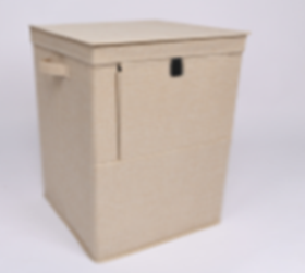 Корзина для белья Puffy латте, 36*36*55 см с крышкой и ручк.