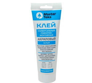 Клей акриловый MasterTeks HomeMaster ремонтно-монтажный универсальный 400 гр белый (т) (12)