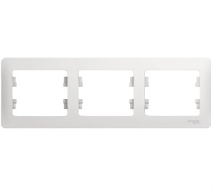 Рамка Белая 3-метсная Glossa горизонт. SchE GSL000103 (15)