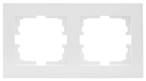 Белая рамка 2-ая горизонтальная б/вст 742-0200-147 VESNA (10)