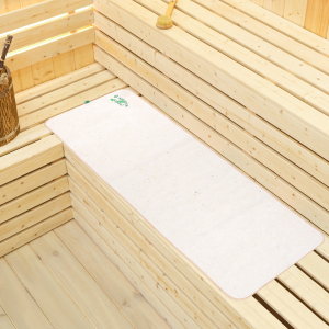 Лежак для бани светлый с вышивкой "С лёгким паром" 150х50см 2704142