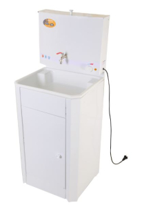 Умывальник дачный с подогревом, пластиковая мойка 74/4/4 Люкс, цвет белый