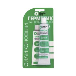 Герметик силиконовый MasterTeks ProfiMaster санитарный 80 мл прозрачный (12)