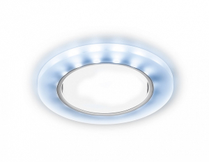 Светильник точечный хром/прозрачный G214 CL/CH/CLD GX53+3W(LED COLD) (10)