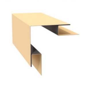 Планка угла наружного сложного 75х75х3000 (ПЭ-01-1014-0,45) слоновая кость