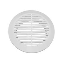 Решетка вентиляционная круглая D164 приточно-вытяжная АБС с фланцем D125 (14)