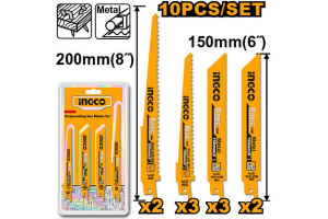 Набор полотен для сабельной электроножовки, SS-хвостовик INGCO RSB1001 (10)