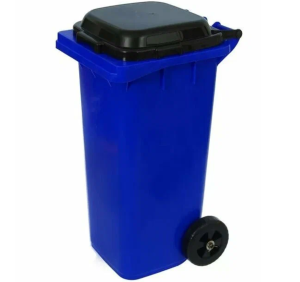 Бак д/мусора 120,0л на колёс. синий (1), Альтернатива М4667
