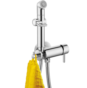 Смеситель ЛеМарк для биде Соло, встраиваемый, хром, гигиеническим душ LM7166C (_8_)