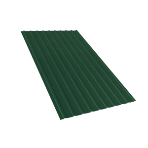 Эконом. Профилированный лист С-10х1100/1138 (ПЭ-01-6005-0,4) 2м зеленый мох (1 шт= 2,276м2)