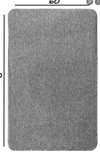 Коврик из п/п ECO LIGHT LATEX 50x80(2)серый Турция 522