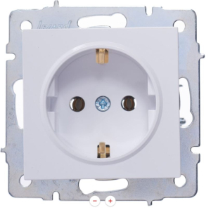 Белая розетка с/з VESNA(10)