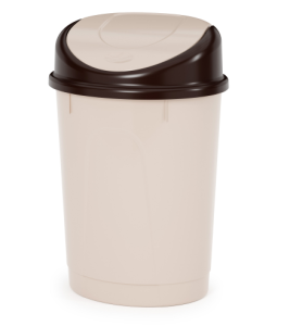 Контейнер д/мусора М1549 овальный 12л Беж. Альтернатива (6)