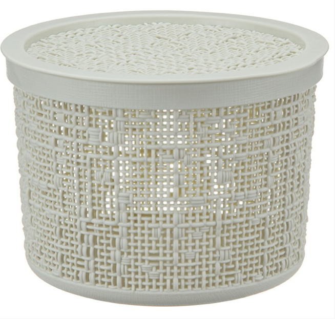 Коробка 4,5л "Бязь" с/кр Белый ротанг (8) М2329