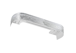 Карниз "Прима" с поворотами 3,0 белый/хром (5)