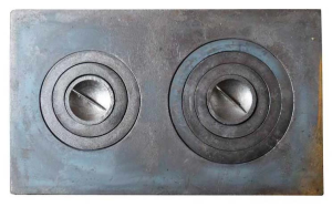 Плита большая двухкомфорочная с частыми ребрами 710*410*25 (25 кг) (1)