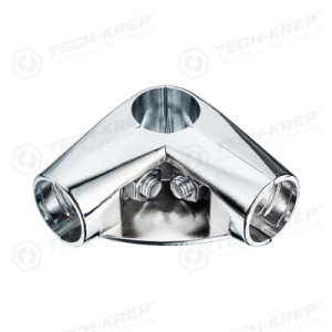 Соединитель 3-х труб угл. с площадкой для полки Tech-Krep, хром (1 шт) (5)