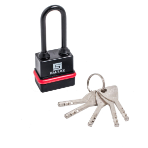 Замок навесной БУЛАТ ДД ВС 3-Н45-01 ПЛ всепогодный 5кл. d=6мм (72,6)