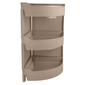 Этажерка 3-х секц. "Wenge" 325*325*615мм угловая Бежевый (1) 221308027/03