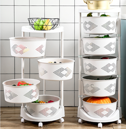 Стеллаж для хранения- корзины 4 этажа