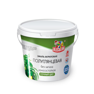 Эмаль акриловая полуглянцевая белый (2 кг ) Olecolor (6)