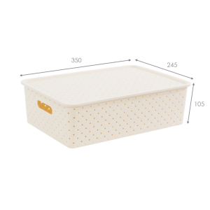 Корзинка 7,5л 350*245*105мм Береста с/к слон.кость "ВТ" (12)