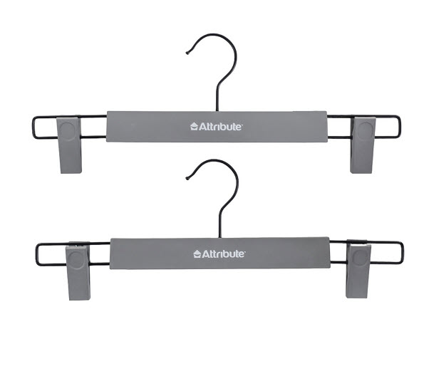 Набор вешалок для брюк/юбок RUBBER GREY 2шт 33см