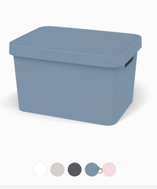 Ящик д/хранения Folk 17,0л Серо-голубой (6)
