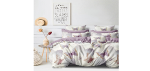 КПБ Butterfly Сатин  1,5 сп., 2 нав 70*70, прост на резин 120*200*35, в ассорт